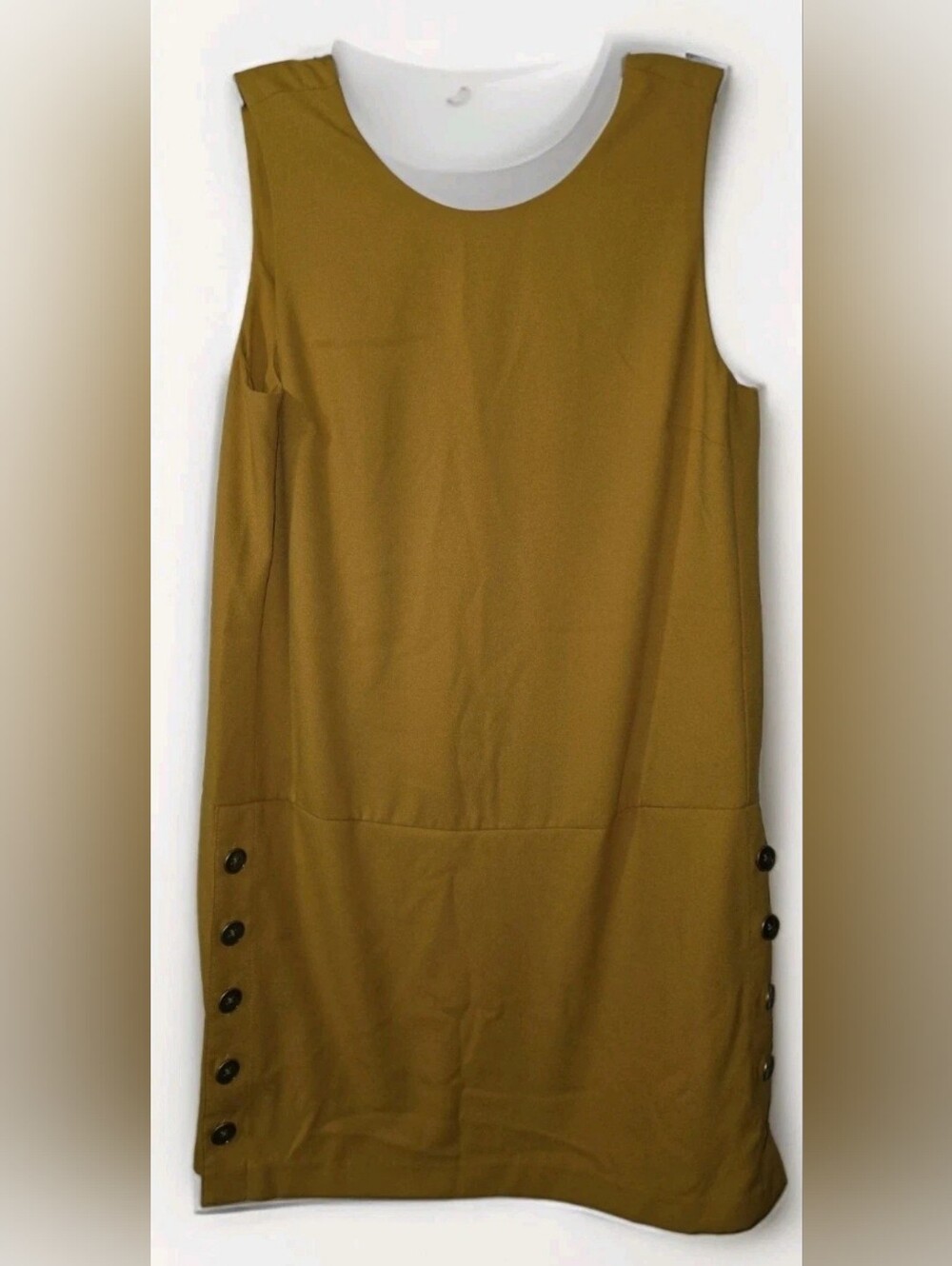 Banana Republic Sleeveless Dress in Mustard Yellow